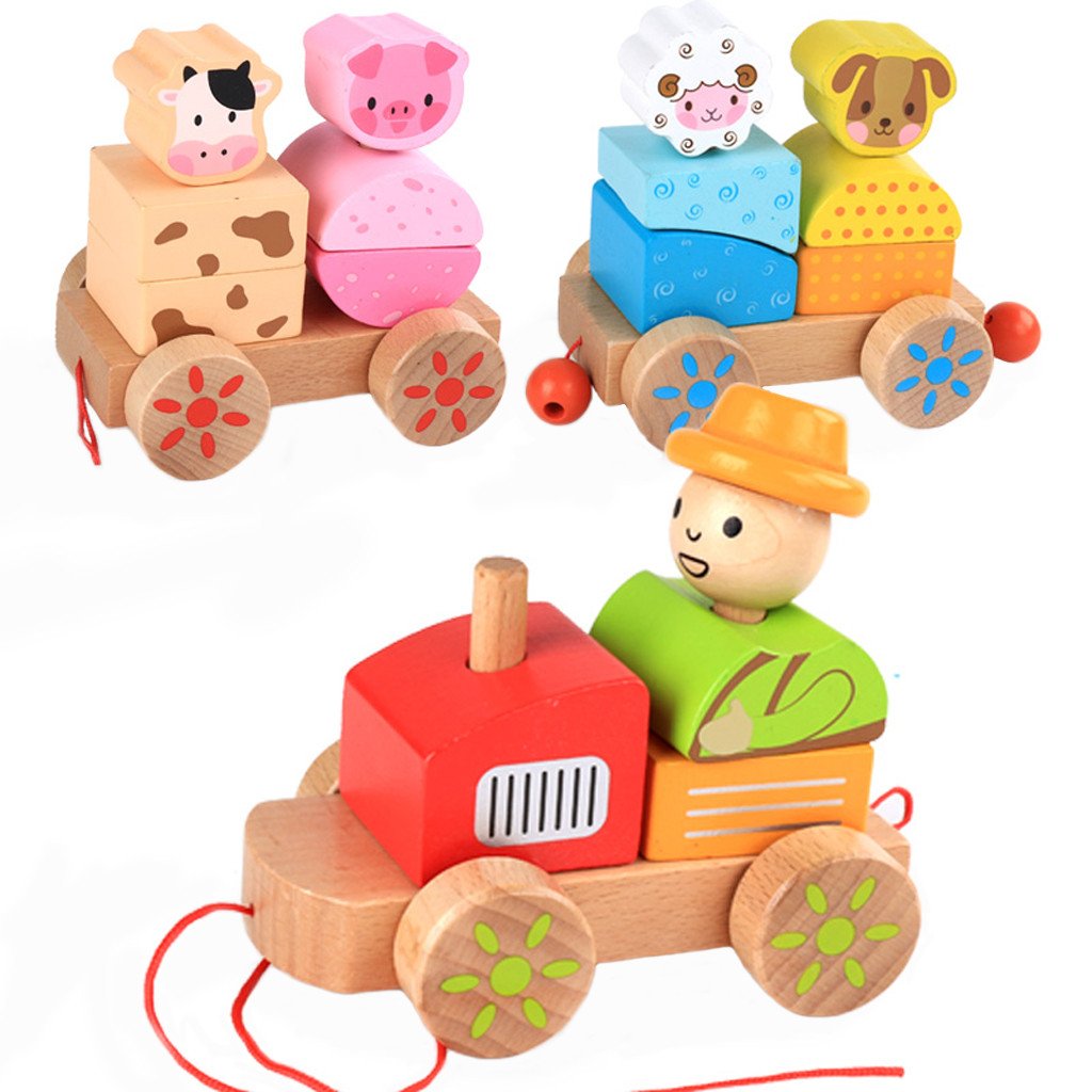 اسباب بازی قطار چوبی