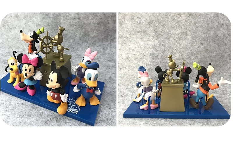 Figures of 6 Mickey Mouse and friends