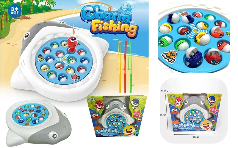Musical fishing toy