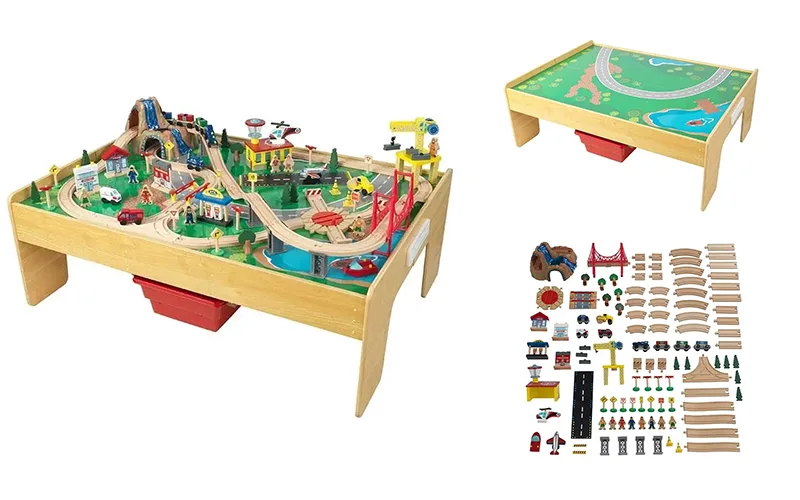 Kidkraft wooden game table model Adventure Town Railways