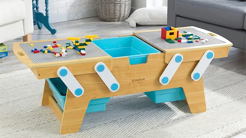 Lego Kidkraft wooden play table model Building Bricks Play
