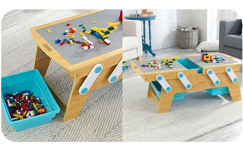 Lego Kidkraft wooden play table model Building Bricks Play