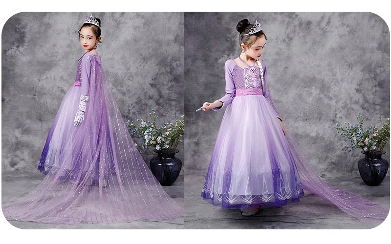 Princess Elsa dress with purple crown