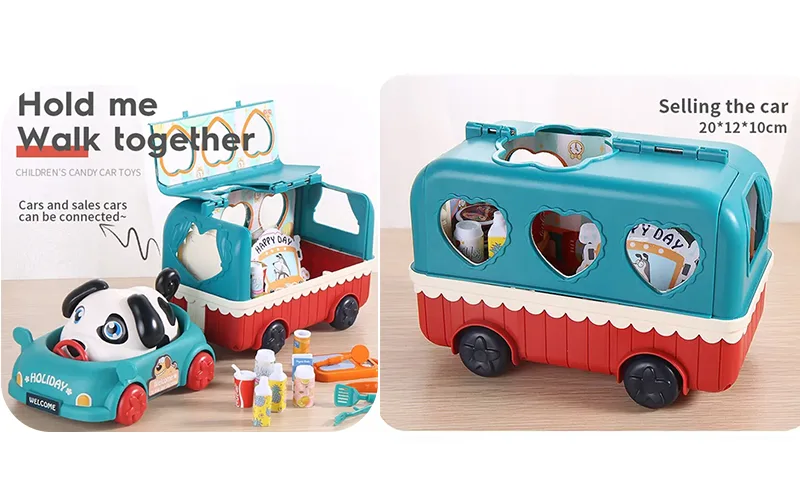 Musical toy dog with care set and carriage