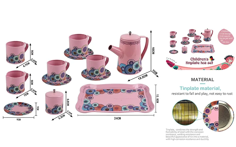 Floral tea set toy