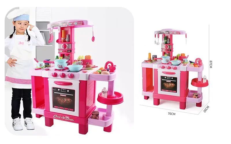 Large pink children's kitchen