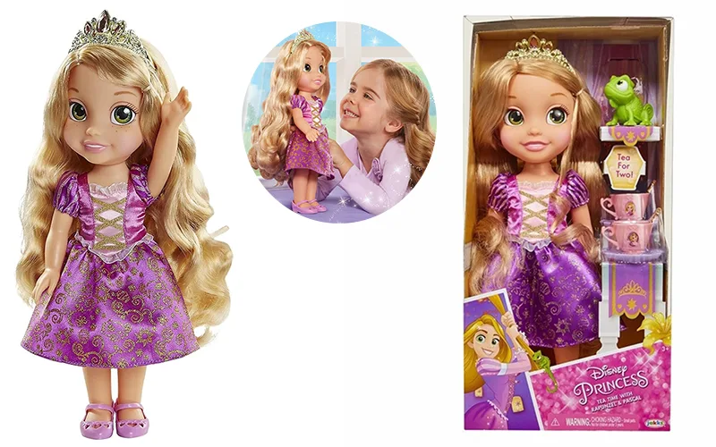 Rapunzel and Pascal girl doll model