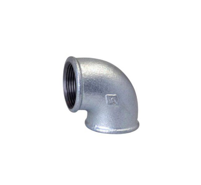 زانو 90 درجه دنده ای گالوانیزه مک MECH