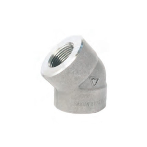 زانو 45 درجه دنده ای ELBOW 45D NPT فشار قوی کلاس 6000 T تایوان A105