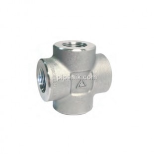 چهار راه دنده ای CROSS NPT فشار قوی کلاس 3000 T تایوان A105