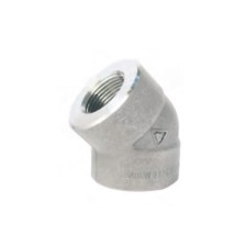 زانو 45 درجه دنده ای ELBOW 45D NPT فشار قوی کلاس 6000 T تایوان A105