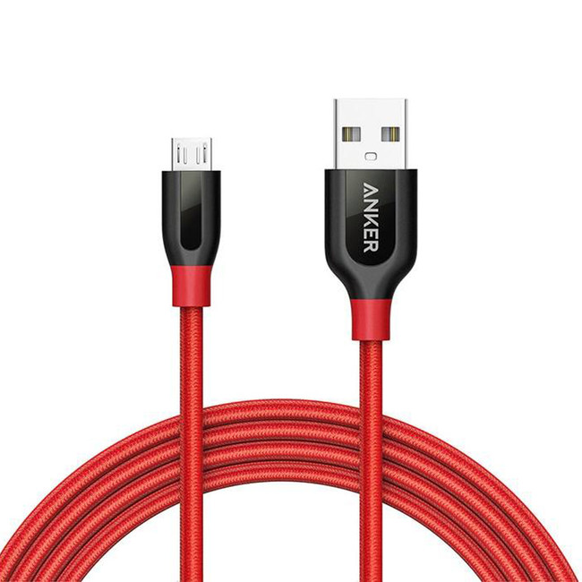 کابل تبدیل USB به Micro-USB انکر مدل A8143 PowerLine Plus طول 1.8 متر