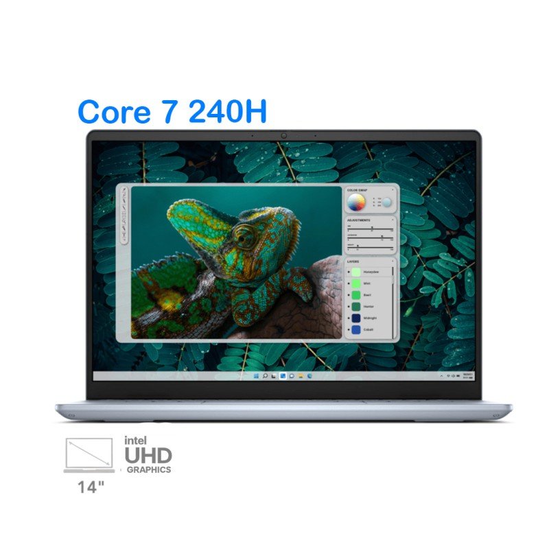 لپ‌تاپ دل اینسپایرون مدل Dell Inspiron 14 Plus 7440F Core 7 240H 2.5K 120Hz 2025