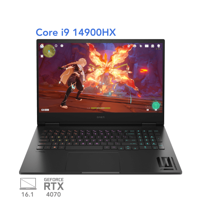لپ تاپ گیمینگ اچ پی آمن  HP Omen 16 Pro WF1022TX i9 14900HX RTX 4070 140W 32G 1T  2.5K 240Hz 2024