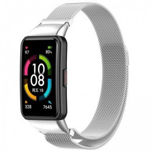 بند فلزی مدل Milanese مناسب مچ بند هوشمند هانر مدل  Honor Band 7&6