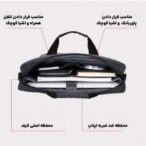 کیف لپ تاپ برزنت ضد آب مدل 2020 مناسب برای سایز 15 اینچی