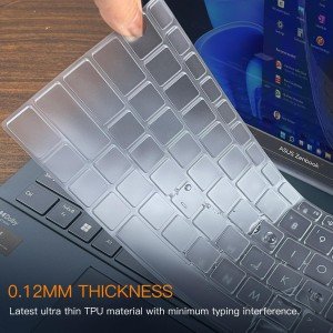 کاور  محافظ کیبورد سیلیکونی شفاف لپ تاپ ایسوس زنبوک 14 اینچی ASUS ZenBook 14 Silicon keyboard Protective Cover
