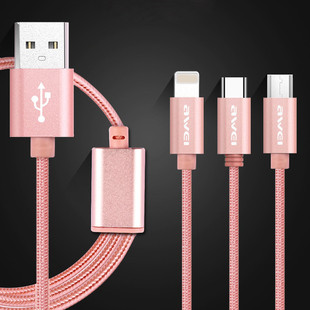کابل تبدیل USB به MicroUSB و type C و لایتنینگ اوی مدل CL-970