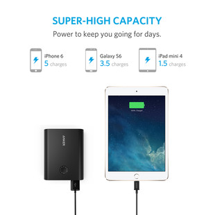 پاوربانک انکر مدل A1315 Power Core Plus با ظرفیت 13400 میلی آمپر ساعت