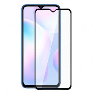محافظ فول چسب صفحه نمایشگر شیائومی مدل Redmi 9A مدل Tempered Full Cover Glass