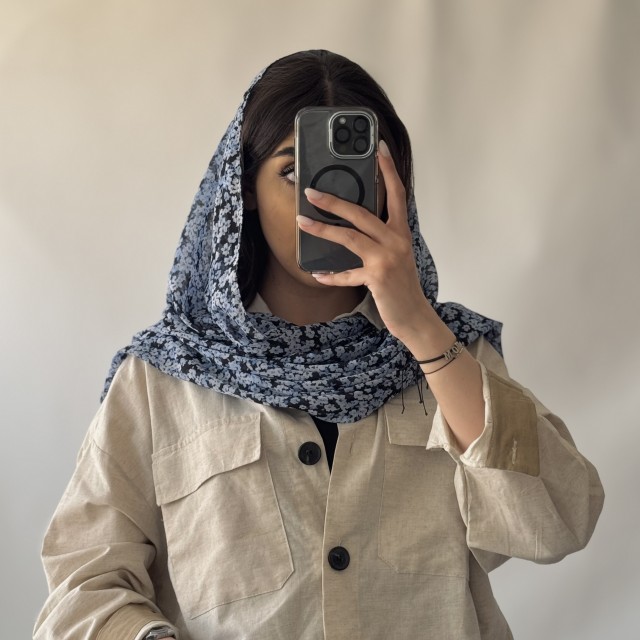 شال حریر گلگلی کد F13