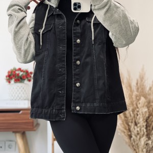 کت جین کلاهدار H&M کد 982