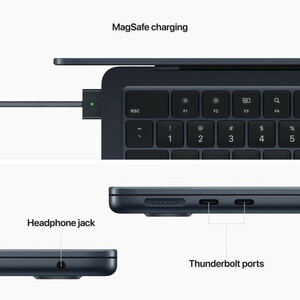 لپ تاپ 13.6 اینچی اپل مدل MacBook Air MC7X4 2022-M2-16GB RAM-256GB SSD