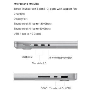 لپ تاپ 14.2 اینچی اپل مدل MacBook Pro MX2J3 2024 -M4 Pro-24GB RAM-1TB SSD