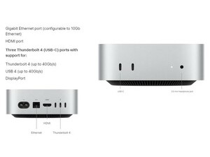 کامپیوتر کوچک اپل مدل Mac Mini Z1JX0007T 2024 -M4-32GB RAM-1TB SSD