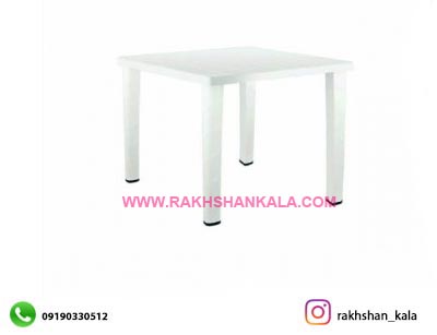 میز 4 نفره مربع با چهارپایه لوله ای پلاستیکی کد R823