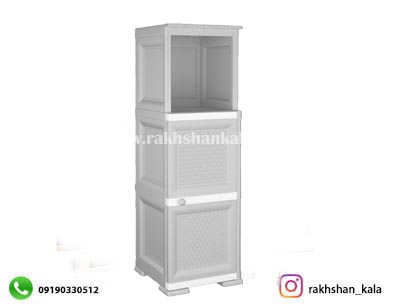 کمد 3 طبقه ویترین دار تک درب  کد R1450