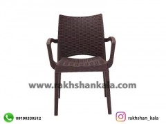 صندلی دسته دار حصیری پلاستیکی بامبو کد 804