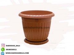 گلدان گرد پلاستیکی با زیرگلدانی کد 307