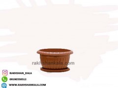 گلدان گرد پلاستیکی با زیرگلدانی کد 303