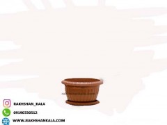 گلدان گرد پلاستیکی با زیرگلدانی کد 302