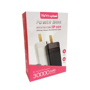 پاور بانک فست شارژ تسکو TSCO TP 889 ظرفیت 30000 میلی آمپر