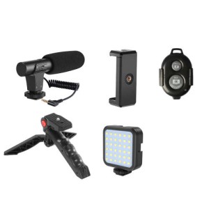 ست مونوپاد میکروفون و نور KIT-01LM