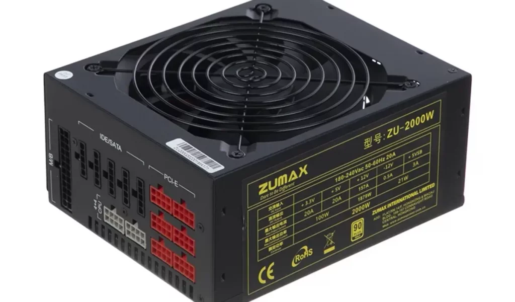 منبع تغذیه کامپیوتر زومکس مدل ZU-2000W (استوک)