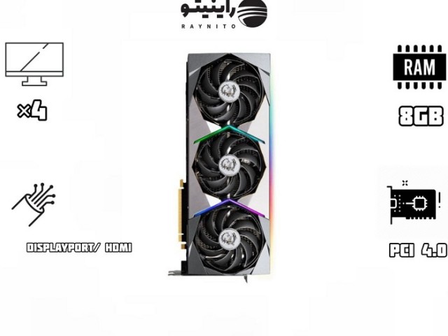 کارت گرافیک استوک ام اس آی مدل MSI RTX 3070TI SUPRIM X