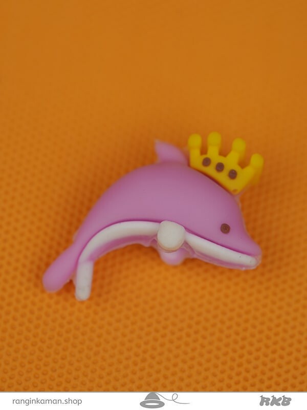 سرمدادی فانتزی سیلیکونی طرح دلفین تاج دار Fantasy silicon pencil head with crown dolphin design