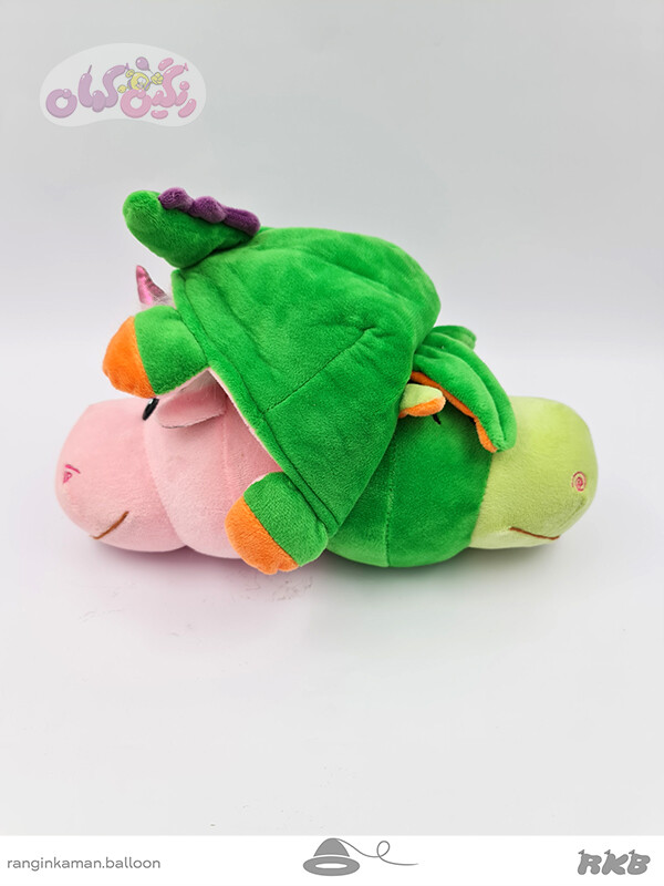 عروسک دو طرفه مدل اژدها یونیکورن Double sided unicorn dragon model doll