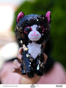 عروسک حیوانات ty پولکی چشم تیله ای کوچکAnimal doll ty small marble eyes sequins