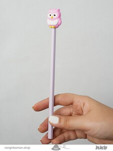 مداد پاکن دار حیوانات بزرگ طرح جغد Large animal eraser pencil with owl design