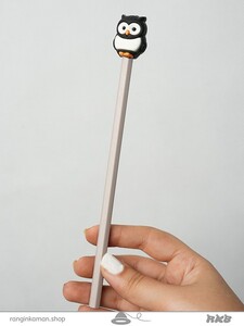 مداد پاکن دار حیوانات بزرگ طرح جغد Large animal eraser pencil with owl design