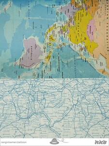 کاغذ کادو طرح کره زمین Earth design gift paper