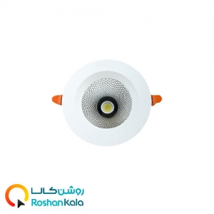 چراغ توکار هارمونیک 18 وات دایره ای COB پارس شعاع توس