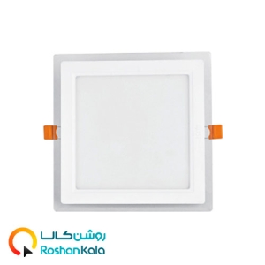 چراغ توکار گلاریس ۱۸ وات مربعی پارس شعاع توس