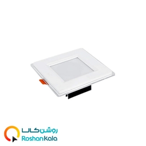 چراغ توکار گلاریس 9 وات مربعی پارس شعاع توس
