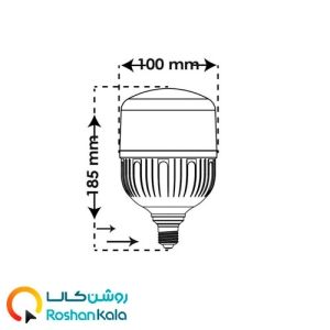 لامپ LED استوانه ای ۲۵ وات پارس شعاع توس