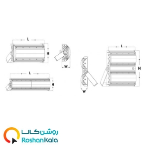 پروژکتور آتریا 300 وات COB پارس شعاع توس